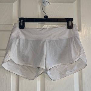 Lululemon speed up white shorts size 4